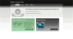 Desktop Screenshot of maison-cocoon.com